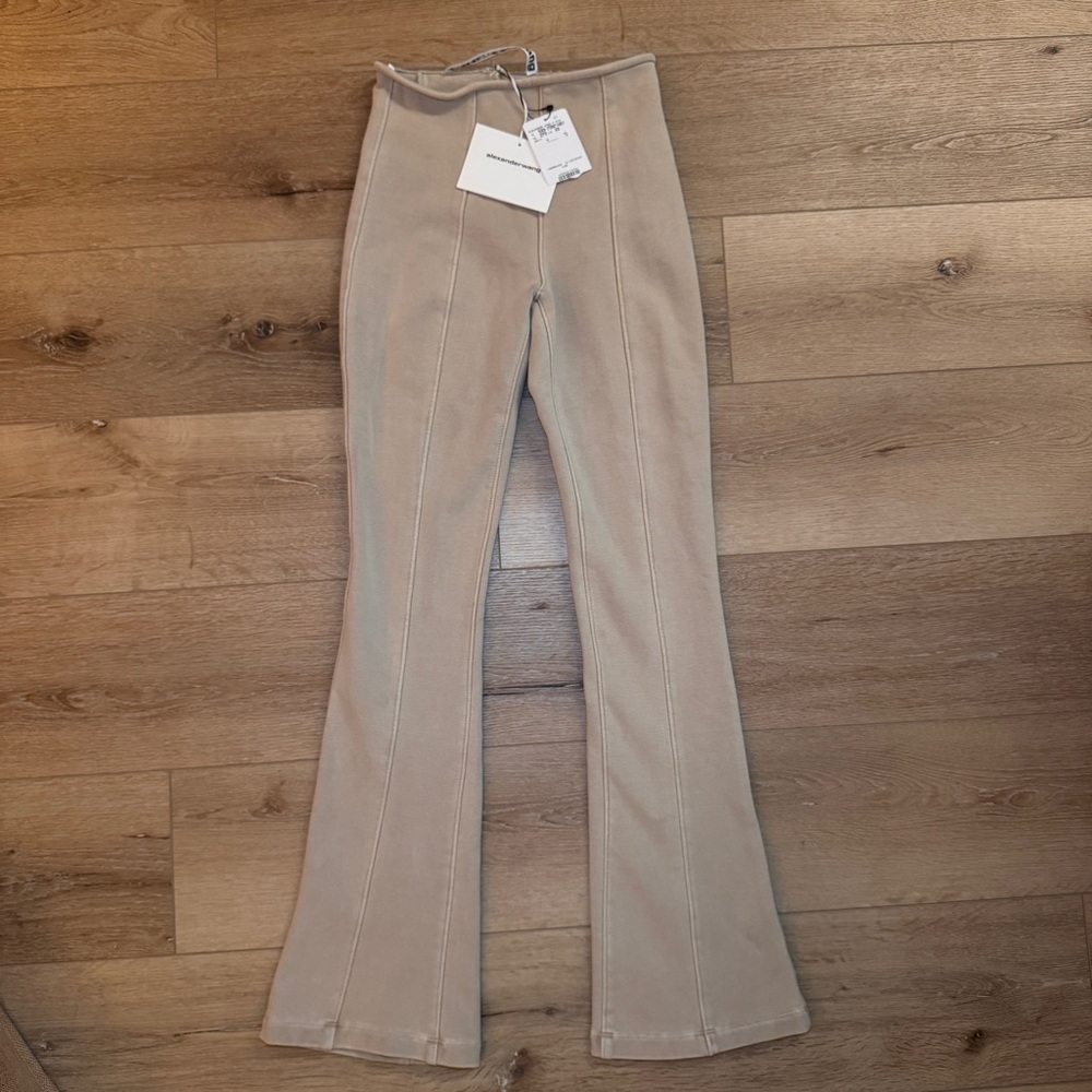 Alexander Wang Flared Slim Pant in Feather